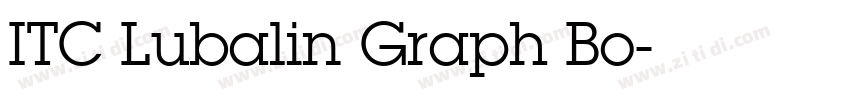 ITC Lubalin Graph Bo字体转换